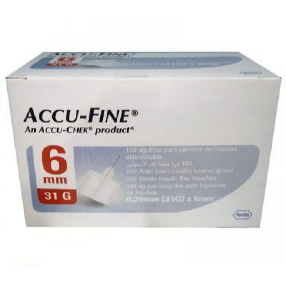 سرسوزن قلم انسولین اکو فاین با سوزن 6 میلی متر - ACCU FINE