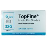 TopFine Insulin Pen Needles 6 mm 100 PCS