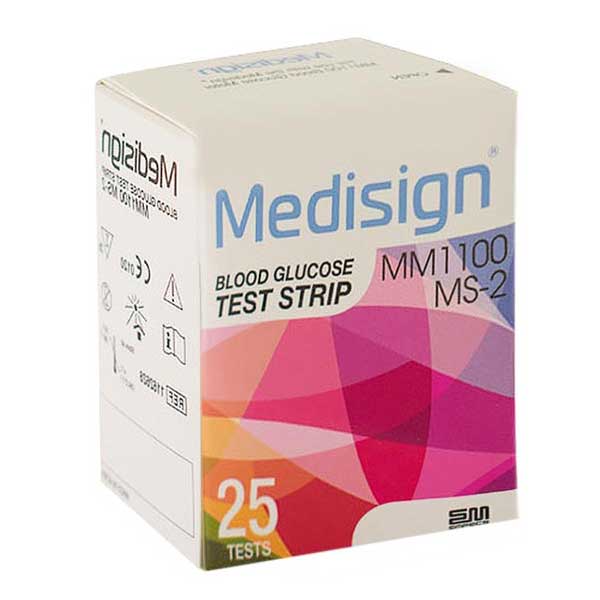 نوار تست قند خون25عددی مِدیساین Medisign MS-2