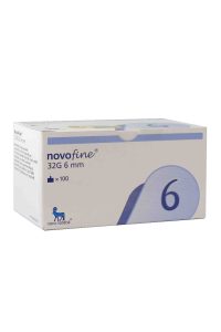 Insulin pen needle tip 6 mm Novofine, pack of 100 pieces